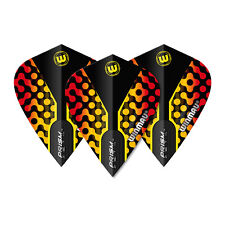 5 New Sets Winmau Prism Zeta Kite Dart Flights - Black Red Yellow