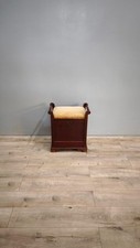 81356 Sgabello da pianoforte in legno con contenitore
