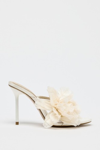 Sandali zara fiori ecrù - zara,
