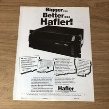GRAM43 MAGAZINE ADVERT 11X8 THE NEW HAFLER XL600 AMPLIFIER