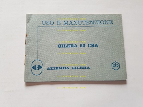 Gilera cba 1979 manuale uso - gilera,