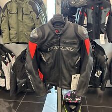 Giubbotto Moto Dainese In Pelle Racing 4 Tg 52
