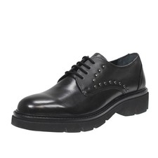 Vueva Stringate Derby In Pelle Nero - Taglia 37 Scarpe Donna Stringate Tacco