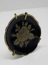 ? PIATTINO LIMOGES PORCELLANA ORO ZECCHINO EPOCA 900-139-