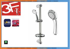 Asta Saliscendi doccia con soffione set colonna doccetta portasapone regolabile