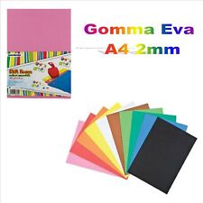 10 fogli gomma eva colorati