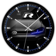 Orologio da parete Nero 30cm Silenzioso per Fan di Golf R VW sport Clock Line