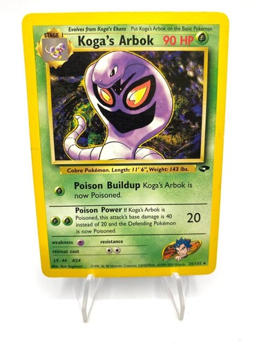 Carta pokemon koga arbok set - pokemon,
