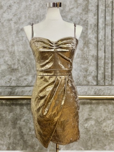 Vestido zara dorado - vestido,