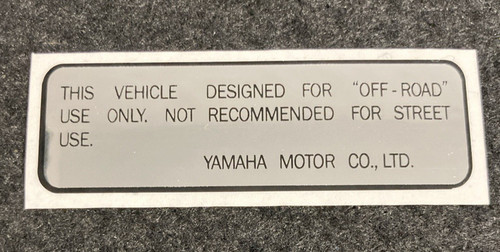 Adesivo avvertenza yamaha - avvertenza,