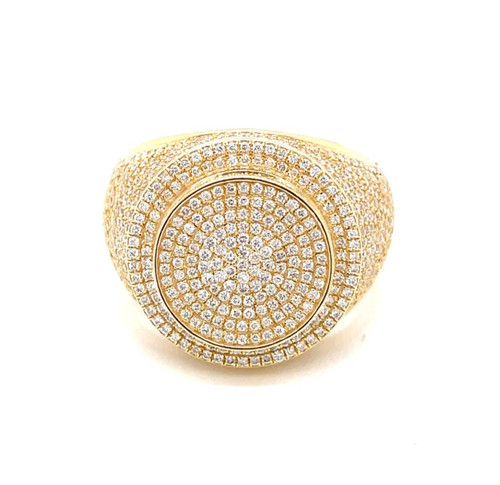 Anello uomo iced out oro - anello,