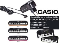 Alimentatore per Tastiere Casio Serie SA / CTK / LK Alimentatore per Mini Tas...