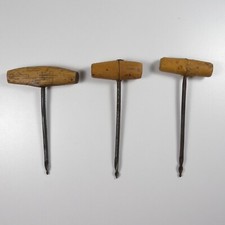 U956 PUNTERUOLI ANTICHI LOTTO STOCK 3 SUCCHIELLI UTENSILI ATTREZZI DA FALEGNAME