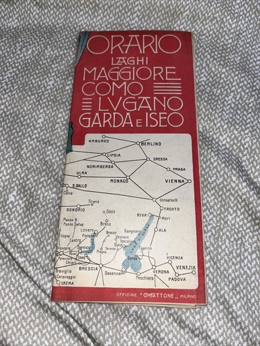Orario estivo 1909 - , laghi
