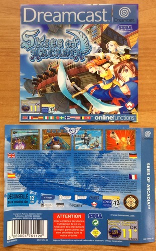 Skies arcadia jaquettes - arcadia,
