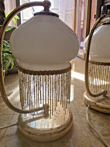Lampade tavolo vetro bianco - da,