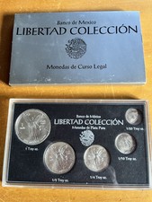 1992 SILVER LIBERTAD 5 MONETE