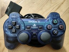 Sony Playstation 2 - Controller PS1 / PS2 - Blu Blu Trasparente - Ottimo ⚡