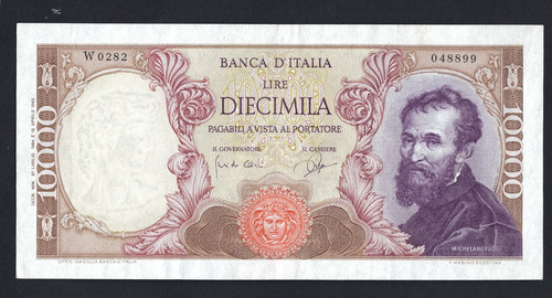 Rrr 10000 lire michelangelo - 10000,