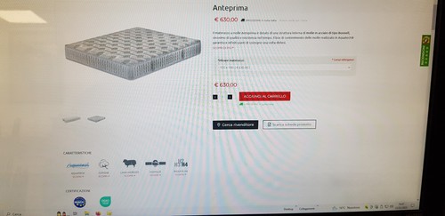 Materasso anteprima mis - "anteprima", mis.