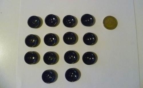 Bottoni plastica blu fori - plastica,
