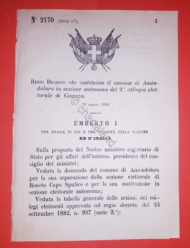 Decreto regno italia - regno,