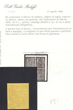 1852 PARMA 5 Centesimi Giallo n. 1° quarto MNH**