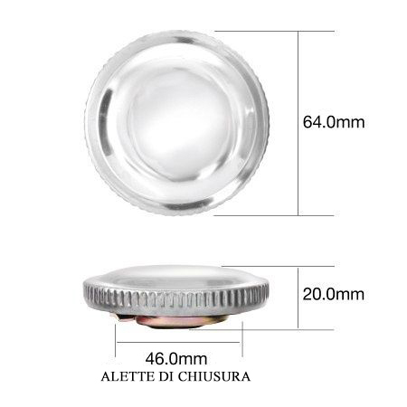 Tappo olio inox cromato - tappo,