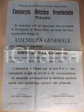 1937 PESARO Apicoltori denuncino alveari al Consorzio Apistico Provinciale