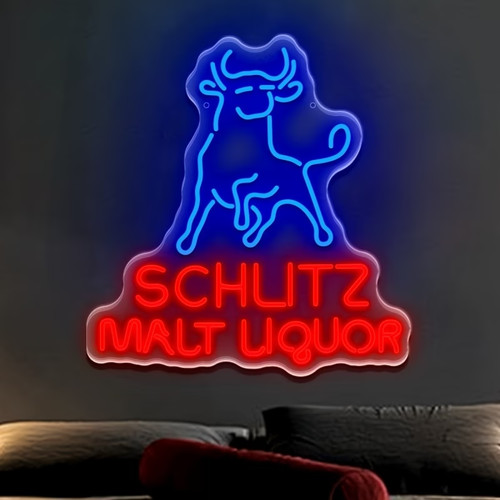 Insegna neon liquore malto - insegna,