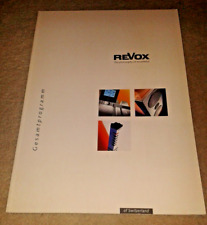 CATALOGO GENERALE VINTAGE REVOX HI-FI 1985 IN TEDESCO 40 PAGINE E LISTINO PREZZI