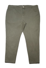 Jeans donna Calvin Klein taglie forti 20W verde alla caviglia jeggings vita alta cotone