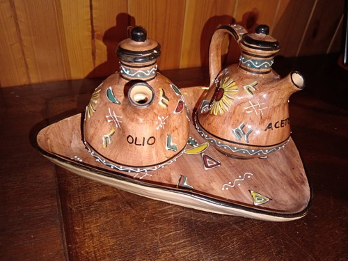 Set olio aceto ceramica deruta - olio,