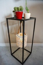 Porta Piante In Metallo Nero Moderno. Plant Stand Design Minimal