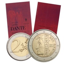 SAN MARINO 2015- 2 EURO COMMEMORATIVO DANTE ALIGHIERI FDC-BU-UNC FOLDER