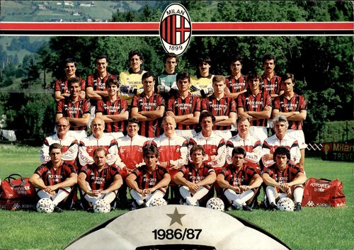 Cartolina squadra milan - squadra,