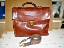 ACCESSORI UOMO BORSA The BRIDGE a CARTELLA TRACOLLA 3 TASCHE BUON USATO AFFARE!