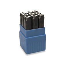 PUNZONI STAMPINI NUMERI 9PZ  7mm IN ACCIAIO TEMPRATO SCATOLA PLASTICA ALFA