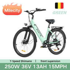 HillMiles Bicicletta Elettrica 250W 36V 13AH E-Bike 25KM/H 7 Velocità Bici 26 Pollici