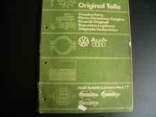 CATALOGO GENERALE RICAMBI WOLKSWAGEN - AUDI DEL 1978