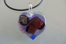 Vetro Ciondolo a Forma di Cuore Originale Murano Gioiello Collana Nuovi