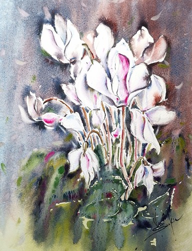 Dipinto originale con fiori - , di
