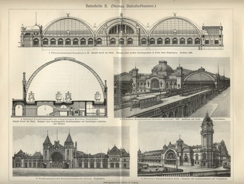 1898 stampa antica stazioni - 1898,