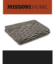 MISSONI HOME BENEDETTA Coperta Lancio Lana 51"x67" $925 Made In Italy Nuova Con Etichette