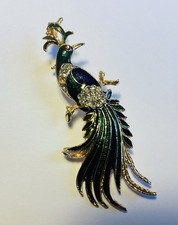 Spilla pavone uccellino del