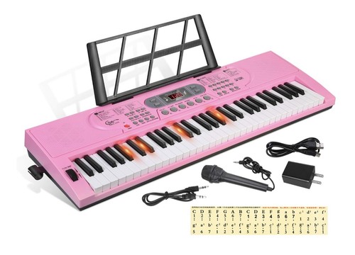 Tastiera elettronica rosa - , 61