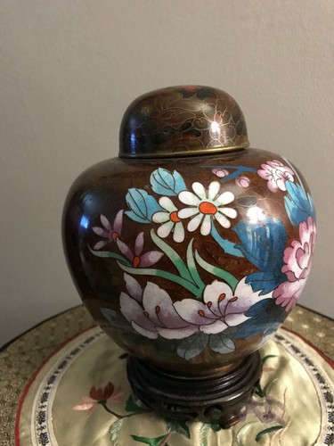 Cloisonne vase potiche pot - vase,