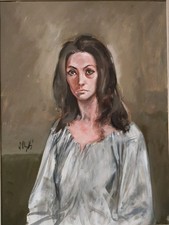 Dipinto Olio Su Tela Alberto