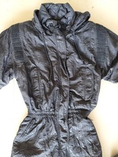 SKI TUTA SCI ❄️Gigirizzi Suit Retro 90s  Snow Black Woman Tg 46 Unisex Men Italy