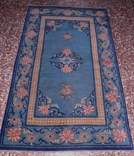 tappeto antico orientale cinese 140x85 pechino originale annodato a mano.e kilim